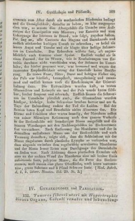 IV. Gynaekologie und Paediatrik.