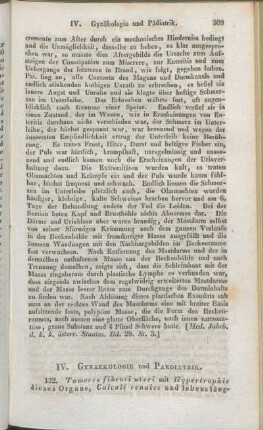 IV. Gynaekologie und Paediatrik.