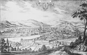 Florenz, Ansicht von Florenz (Florentina), Topogr. Italiae; Merian, Matthäus