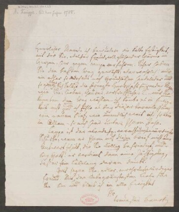 Brief an Adolph von Knigge : 1788