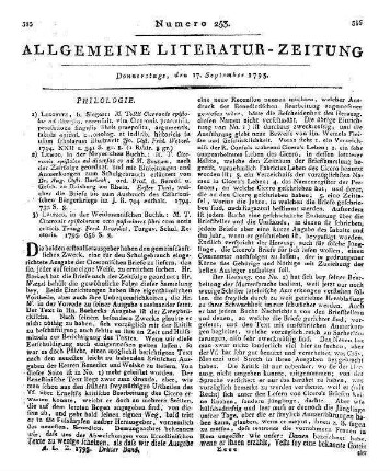 C. Valerii Catulli carmina minora. Ed. curavit T. S. Forbiger. Leipzig: Breitkopf 1794
