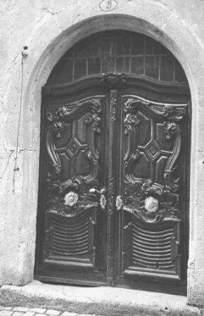 Rothenburg ob der Tauber: Holztür