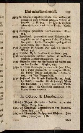 189-195, In Octavo & Duodecimo