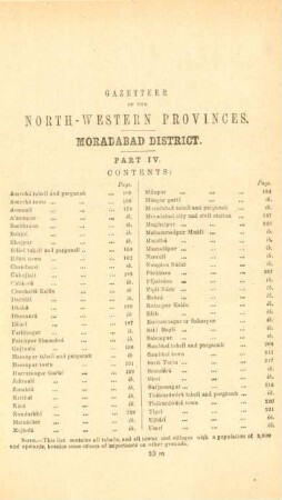 Gazetteer of the North-Western provinces. Moradabad District. Part IV