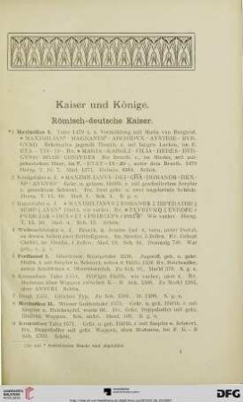 Kaiser und Könige (Nr. 1-148)