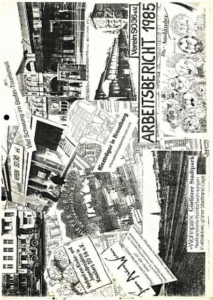 Arbeitsbericht: Verein S0 36,               1985