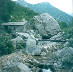 Kroatien. Nationalpark Paklenica. Verfallene Mühle