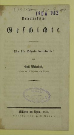 Vaterländische Geschichte