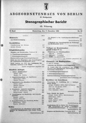 Nr. 20 (43), 17. Dezember 1964