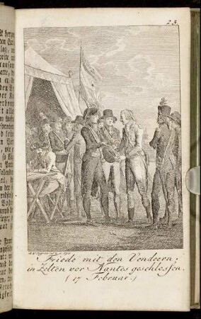 Friede mit den Vendeern; in Zelten vor Nantes geschlossen. (17 Februar.)