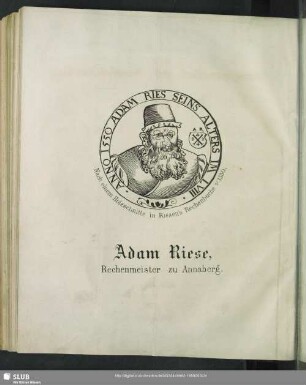 Adam Riese, Rechenmeister zu Annaberg