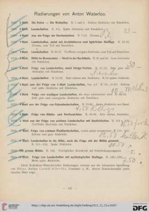 Radierungen von Anton Waterloo (Nr. 2227-2243)