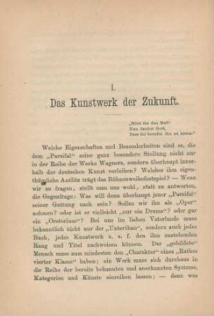 I. Das Kunstwerk der Zukunft