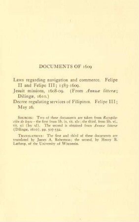 Documents of 1609