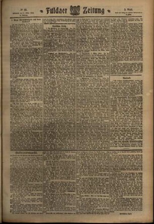 Zweite Ausgabe vom Mittwoch, den 09. März 1910.