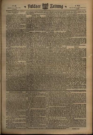 Zweite Ausgabe vom Mittwoch, den 09. März 1910.