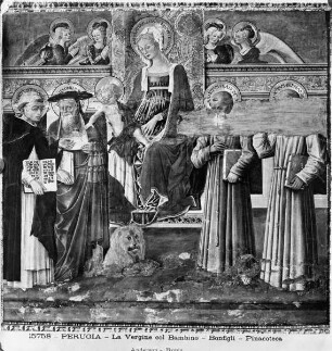 Madonna mit Kind zwischen Heiligen