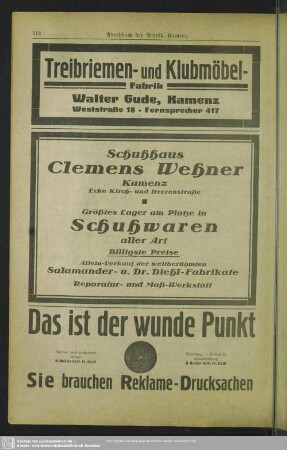 Anzeigen : Geschäftsanzeiger