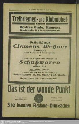 Anzeigen : Geschäftsanzeiger