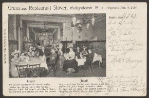 Ansichtskarte "Restaurant Stöver", Markgrafenstraße 18