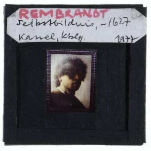 Rembrandt, Selbstporträt im jungen Alter mit verschatteten Augen