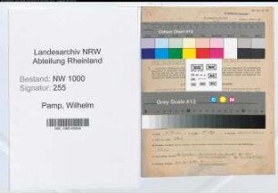 Entnazifizierung Wilhelm Pamp, geb. 14.05.1906 (Beamter)