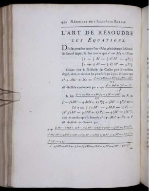 L'art de Résoudre les Èqiations.