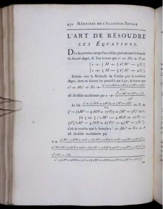 L'art de Résoudre les Èqiations.