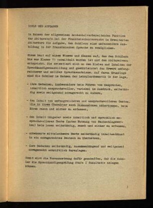 Ziele und Aufgaben
