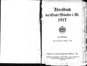 Adressbuch Stadt Münster 1913