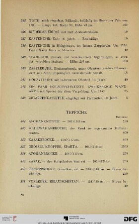 Teppiche (Nr. 344-359)