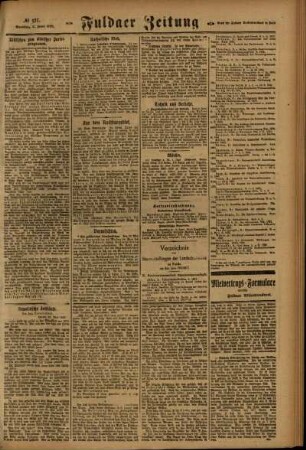 Zweite Ausgabe vom Samstag, den 03. Juni 1922.
