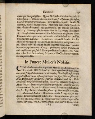 129-140, In Funere Mulieris Nobilis