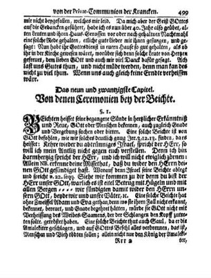 Das neun und zwanzigste Capitel. Von denen Ceremonien bey der Beichte.