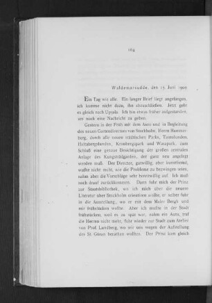 Waldemarsudde, den 15. Juni 1909