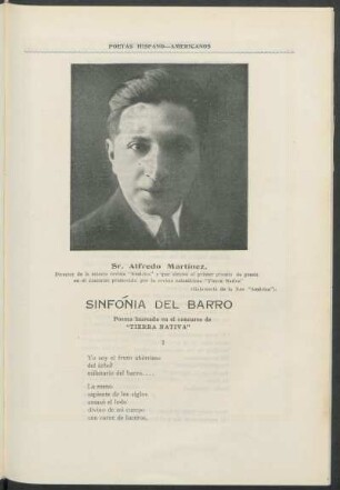 Sinfonía del Barro : Poema laureado en el concurso de "Tierra Nativa"