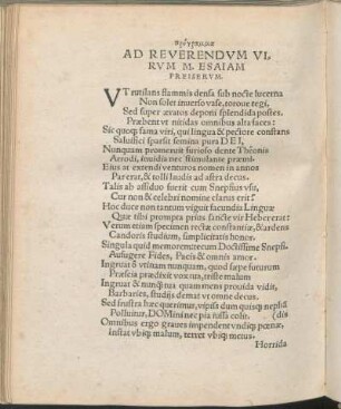 Πρόγραμμα Ad Reverendvm Virvm M. Esaiam Preiservm.