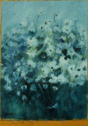 Strauß aus weißblühenden Blumen