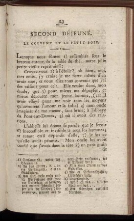 Second Déjeuné. Le Couvent et le petit bois