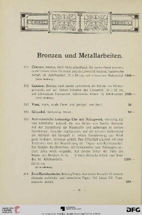 Bronzen und Metallarbeiten (Nr. 311-351)