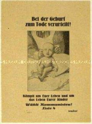 Aufruf der KPD zur Reichstagswahl am 7. Dezember 1924