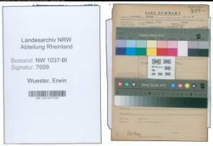 Entnazifizierung Erwin Wuester , geb. 13.08.1909 (Versicherungsangestellter)