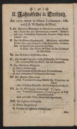 II. Jahnsfelde & Trebnitz.