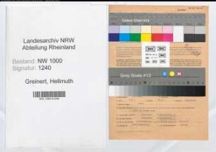 Entnazifizierung Hellmuth Greinert, geb. 29.07.1906 (Landesrat)