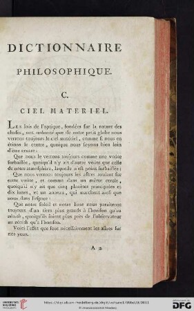 [Ciel materiel - Curiosité]