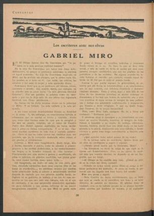 Los escritores ante sus obras - Gabriel Miro
