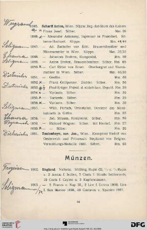 Münzen (Nr. 1062-1066)