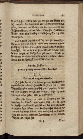 Fünfter Abschnitt. Von der Heilung der venerischen Krankheit.