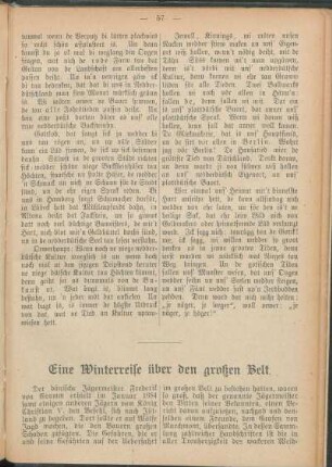 Eine Winterreise über den großen Belt.