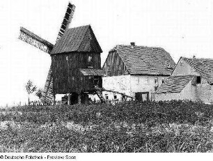 Bockwindmühle und Mühlengehöft, Sachsen (vor 1945)